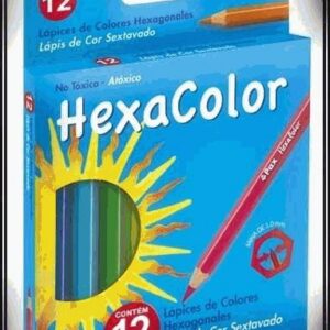 LAPIZ COLOR CORTO PAX HEXACOLOR X 12