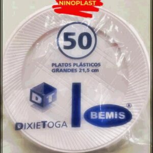 PLATOS POSTRE BCO X50