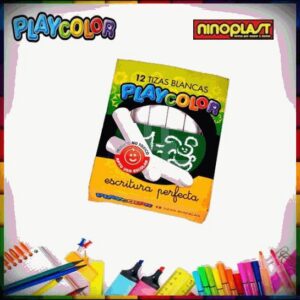TIZA  BLANCA X12 PLAYCOLOR
