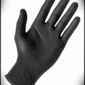GUANTES NITRILO NEGRO Y LILA X100