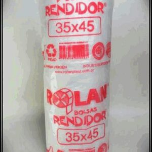 POLIETILENO ROLLO DOBLE 35X45 ROJO