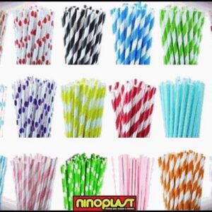 SORBETE DE PAPEL CON DISEÑO X 12