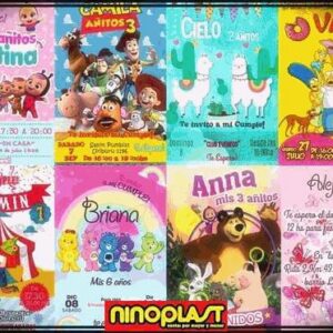 INVITACION PERSONAJES X10