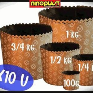 MOLDE DE PAPEL PAN DULCE 1/2KG (X10)