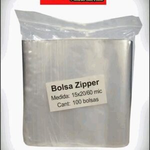BOLSAS ZIPPER 15X20 X 100