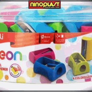 SACAPUNTAS PLASTICO COLORES NEON